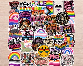 40 PC Pride Sticker Pack | LGBTQ+ Vinyl Stickers