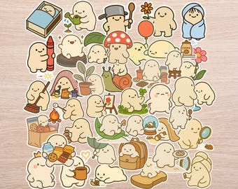 40 PC Lil Guy Energy Blob Stickers: Cozy Vinyl Stickers for Laptop, Journal