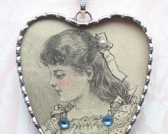 Fiona and The Fig - Antique Victorian-La Mode Illustree Circa 1900 - Charm Soldered Necklace Pendant