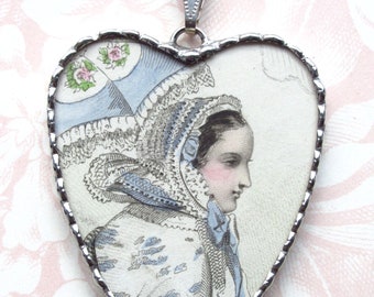 Fiona and The Fig - STUNNING-Antique Victorian-Modes de Paris 1858 - Charm Soldered Necklace Pendant