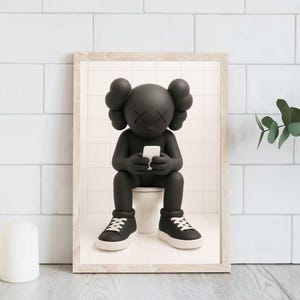Toilet KAWS Art Print: Hyperbeast Bathroom Decor (Digital Download)
