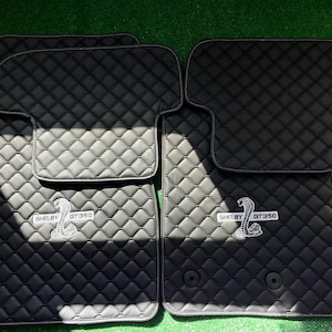For SHELBY GT350 Leather Car Mat, Custom-Made to order, Waterproof, stain-resistant, 1-Year Warranty, For SHELBY GT350 Car Accessory, A++