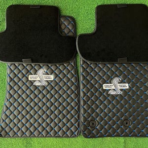 For SHELBY GT350 Leather Car Mat, Custom-Made to order, Waterproof, stain-resistant, 1-Year Warranty, For SHELBY GT350 Car Accessory, A++