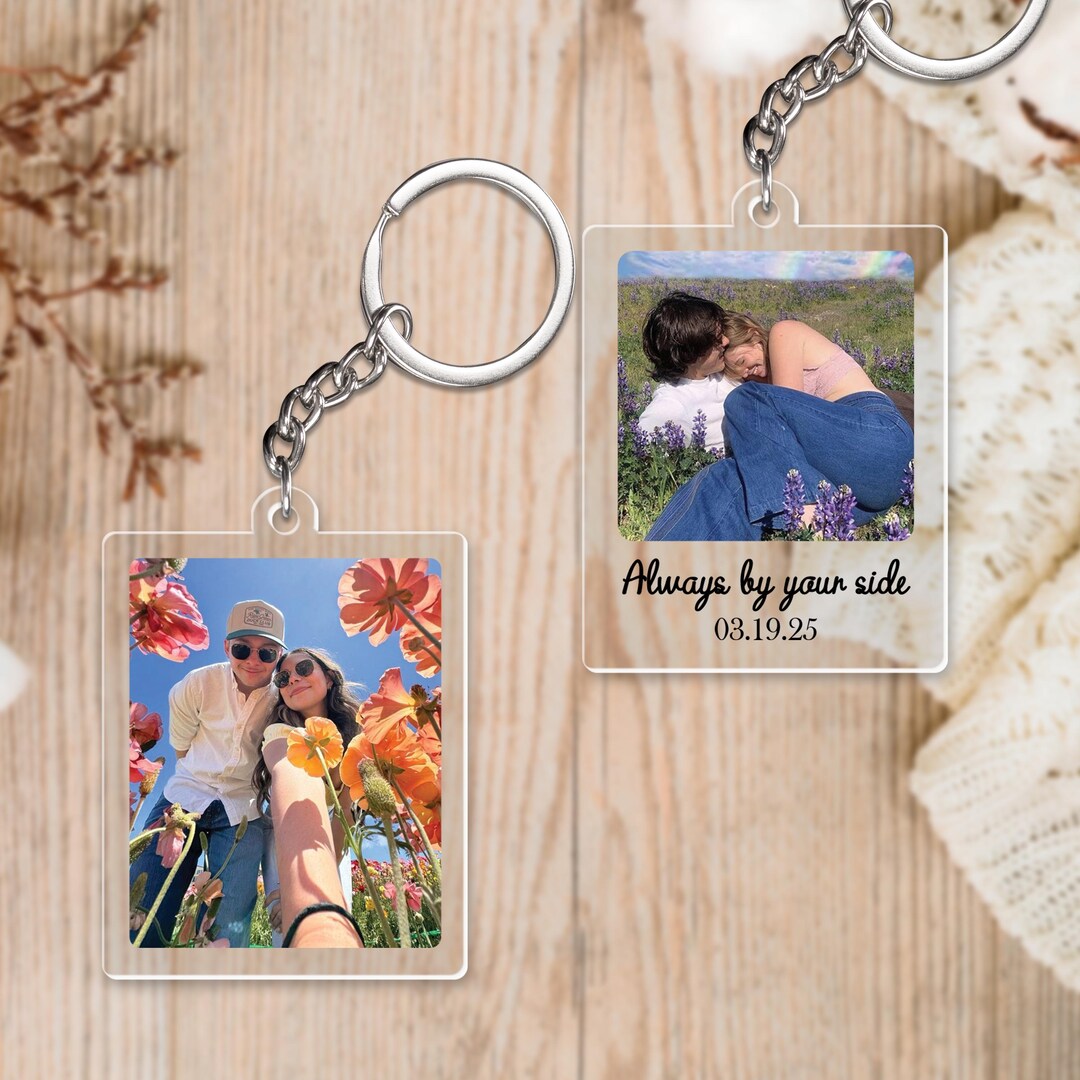 Personalized Photo Keychain, CUSTOM Couple Photo Keychains | Wedding ...