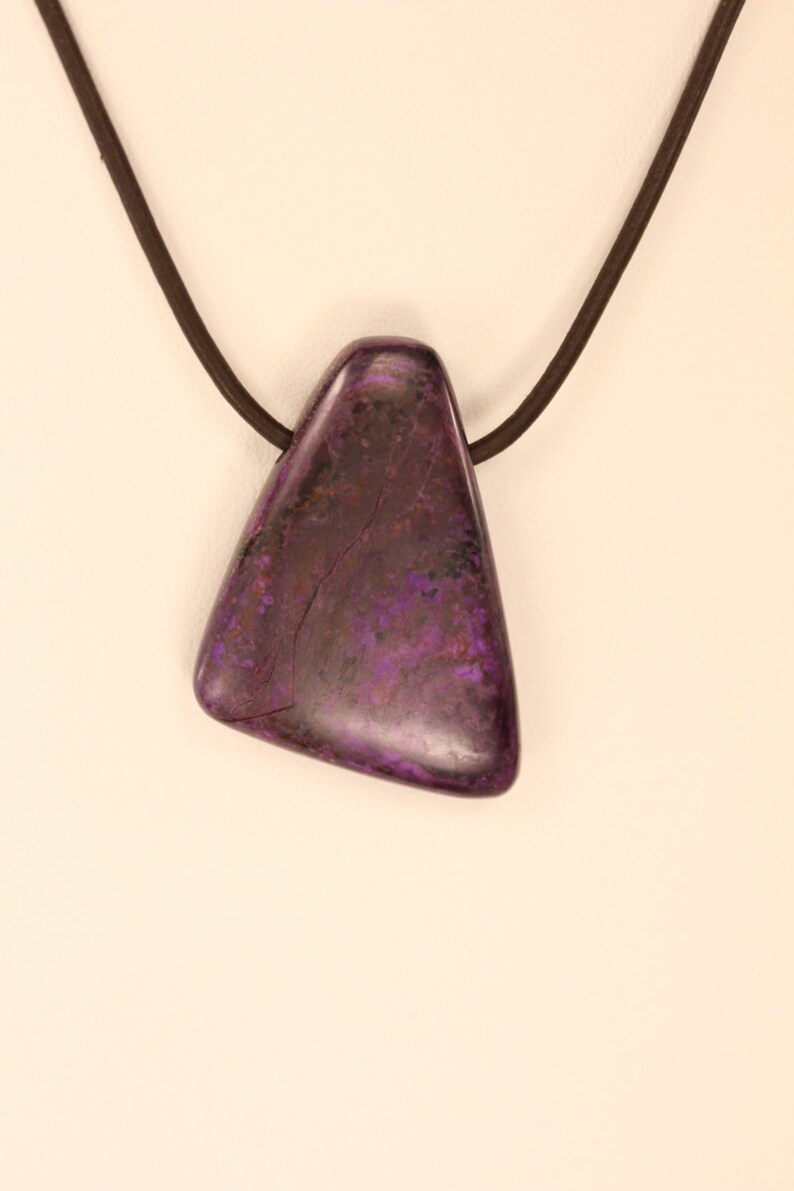 Sugelite /& Coober Pedy Opal 14K Gold Pendant