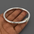 Hammered Sterling Silver Bangle | Handmade Unisex Bracelet for Men & Women | Minimalist Silver Jewelry | Modern Everyday Wear Gift product logo