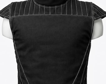 Gilet d'armure en toile inspiré de Boba Fett, gilet tactique sans manches noir, costume d'Halloween cosplay de style mandalorien