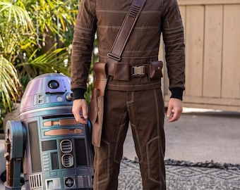 Din Djarin Star Wars Flight Suit Costume | Mandalorian Cosplay Outfit | Custom Bounty Hunter Suit With Belt