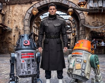 Tactical Style Black Long Coat Utility Structured Costume Outerwear Cosplay Jacket Halloween Comic Con Stage Outfit