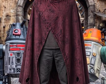 Cape à capuche bordeaux, cape de poncho Fantasy Ranger, cape médiévale de costume de GN, tenue de cosplay gothique pour hommes et femmes