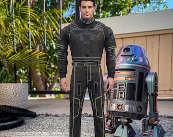Mandalorian Flight Suit, Custom Bounty Hunter Costume, Cotton Blend Cosplay Outfit for Conventions