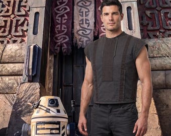 Gilet de chasseur de primes spatiales, haut de costume avec armure tactique de science-fiction, tenue de cosplay sans manches, tenue de convention