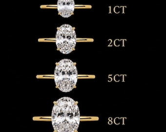 Anillo de compromiso solitario ovalado de circonita en plata de ley 925, alianza de boda de oro y plata, regalo de aniversario.