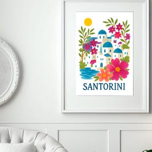 Santorini | Greece Prints | Mediterranean Art | Island Art | Greek Art | Greece Gift | Greek Print | Santorini Travel Print | Holiday Print