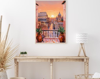 Rome-afdruk | Rome-kunstafdruk | Reisposter Italië | Italië Europa afdrukken | Italiaanse prenten | Stadsposterset | DIGITALE KUNST DOWNLOADBAAR