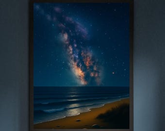 Póster de la Vía Láctea / Póster del Espacio / Impresiones del Cielo Estrellado / Impresiones del Mar / Impresiones del Cielo Nocturno / Impresión de Constelaciones / ARTE DIGITAL DESCARGABLE