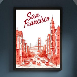 San Francisco | American Print | American Wall Prints | City Posters | Travel Poster | City Wall Prints | Travel Print | Travel Art Print