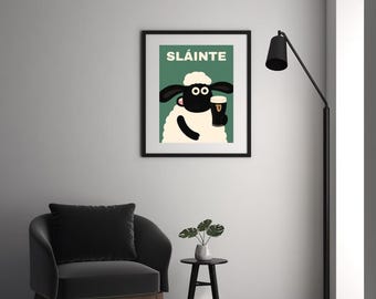 Sláinte Print | Guinness Prints | Alcohol Print | Beer Prints | Guinness Posters  | Pub Decor | Irish Gifts | DIGITAL DOWNLOAD AVAILABLE