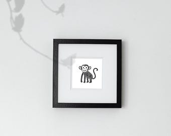 Apenlijnschildering | Poster kinderkamerdecoratie | Kwekerij printkunst | Wanddecoratie kinderkamerafdrukken | Kinderkamer inrichten | DIGITALE PRINT