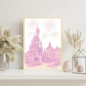 Theme Park | Mickey | Paris Print | Disneyland | Disney Print | Travel Illustration | Disney Adult | Disneyland Paris | Disney | Disney Ears