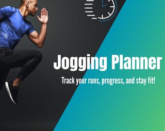 Digital Jogging Planner Printable Running Log PDF Couch to 5K Tracker Fitness Goal Journal for iPad and GoodNotes