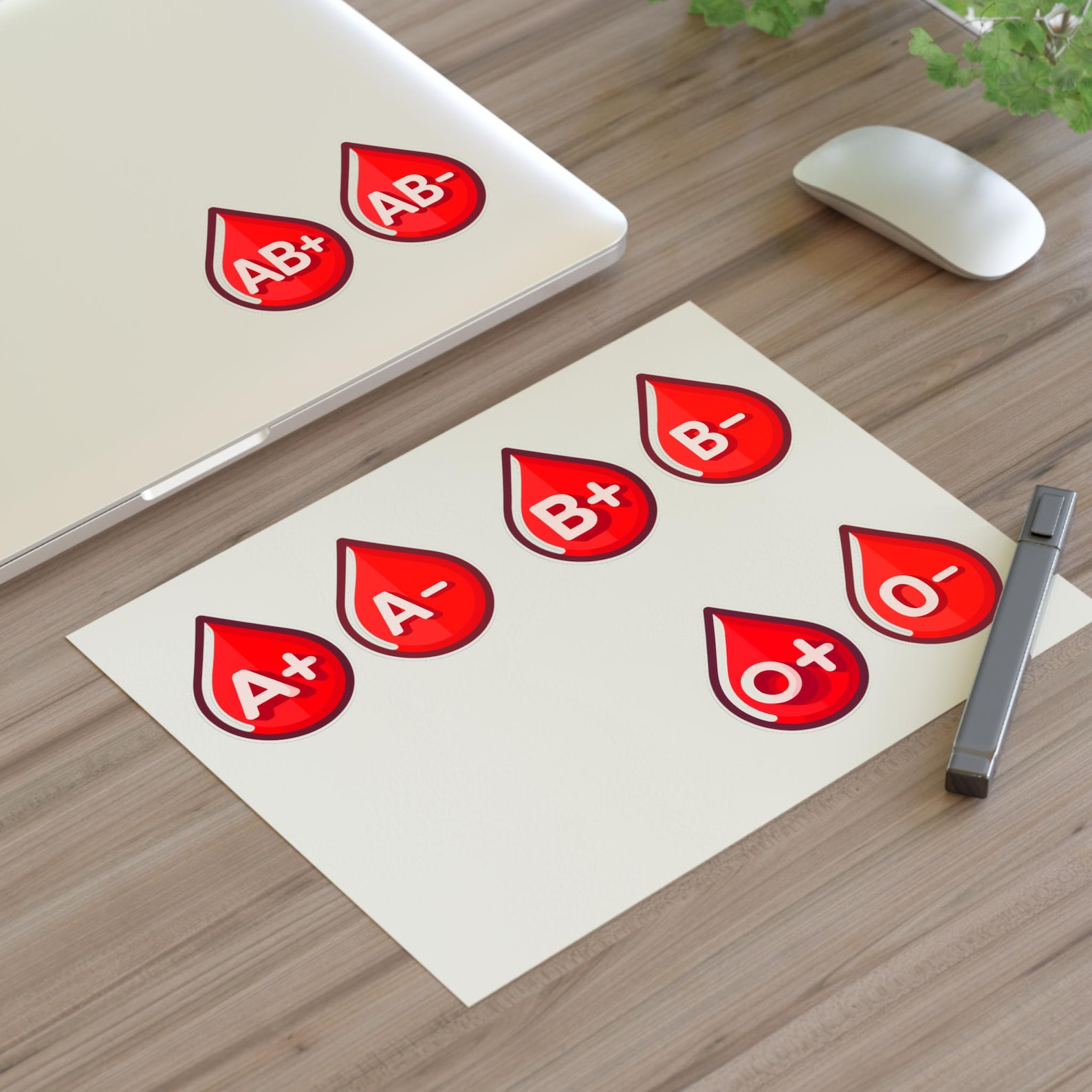 Blood Type Sticker Sheet, Medical Decals for Healthcare Workers - Etsy
