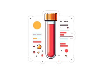 Stickers tubes à essai de laboratoire : décoration scientifique, cadeau étudiant