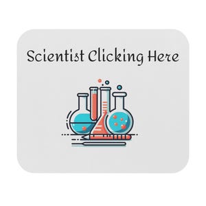 Alfombrilla de ratón de científico: decoración de escritorio con temática científica geek