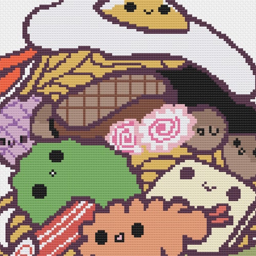 Giant Ramen Noodle Bowl Cross Stitch Pattern Etsy