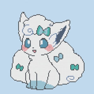 Alolan Vulpix Cross Stitch Pattern