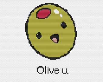 Adorable Olive U Cross Stitch Pattern