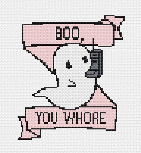 Boo You Whre Halloween Mean Girls Cross Stitch Pattern | Etsy