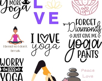 Más de 50 Wellness Yoga Fitness Espiritual PNG SVG Gráficos