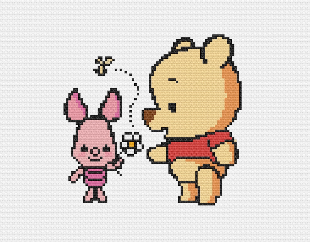 Pooh Bear and Piglet Cross Stitch Pattern Etsy — free download