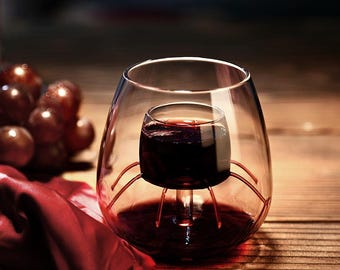 Stemless Aerating Wine Glass by Chevalier Collection (set of 2) - Etsy