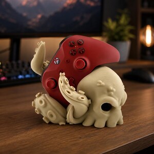 Personalized Octopus Controller Holder, Custom Gamer Name Stand, Tentacle Gamepad Display, Gaming Desk Decor, Gift for Gamer
