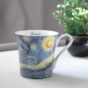 Van Gogh Starry Night Mug, Gift for Art Lovers, Christmas Gift Idea, Ceramic Coffee Tea Cup