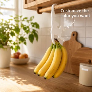 Apa-bananhängare | Rolig bananhållare för kök | Fruktkrok i specialfärg | Platsbesparande bänkorganisatör | Unik köksdekorationspresent