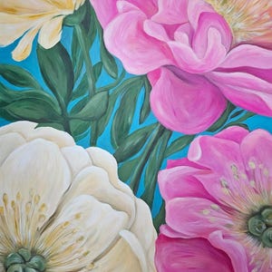 Vibrant Handmade Acrylic Painting on Canvas