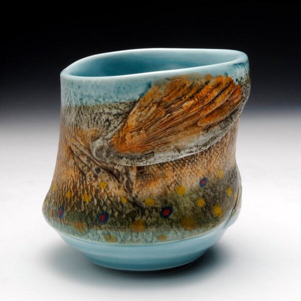 Porcelain Fish Yunomi  (Nature as Objects) Trout