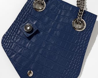 チェーン付きレザーミニ財布キット（手作りクラフト用品）