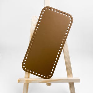 Base ovale o rettangolare per borsa all'uncinetto, inserto inferiore per borsa in pelle 25 x 12 cm, rinforzato con cartone e fodera, fornitura per borse fai da te