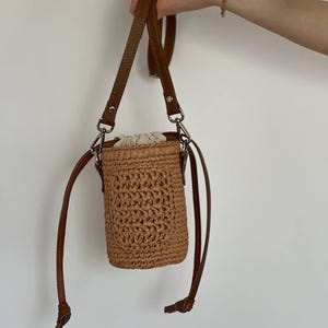 leather accessories for crochet bags, diy bag strap kit leather, leather strap with buckle, handmade bag accessories leather, leather strap and rings set, leather cords for bag closure, leather strap for handmade purse