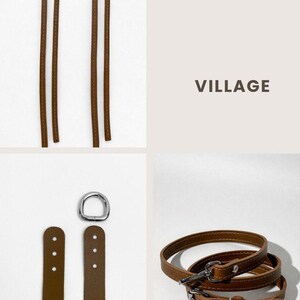 leather strap for knit bag, adjustable shoulder strap leather, leather bag handle replacement, brown leather bag strap, minimalist leather strap set, leather hardware for handmade bags, crossbody strap adjustable leather