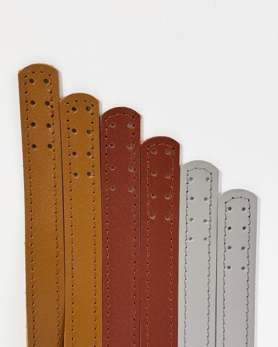 Leather Straps For Handbag, Leather Bag Handles Sew On Style Durable Stitched With Lining, DIY Sew On Leather Handles For Bags, Custom Gift