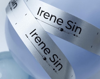 Satin Fabric Labels with Logo, Custom Clothing Tags, Handmade Brand Labels, Personalized Sewing Tags for Small Business