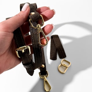 adjustable leather bag strap, leather purse strap replacement, crossbody leather strap 120 cm, genuine leather shoulder strap, leather handbag strap adjustable, double layer leather bag strap, stitched leather purse strap