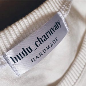 Custom Satin Clothing Labels, Personalized Fabric Tags with Logo, Soft Brand Labels for Sewing, Knitting, Crochet, Small Business Tag