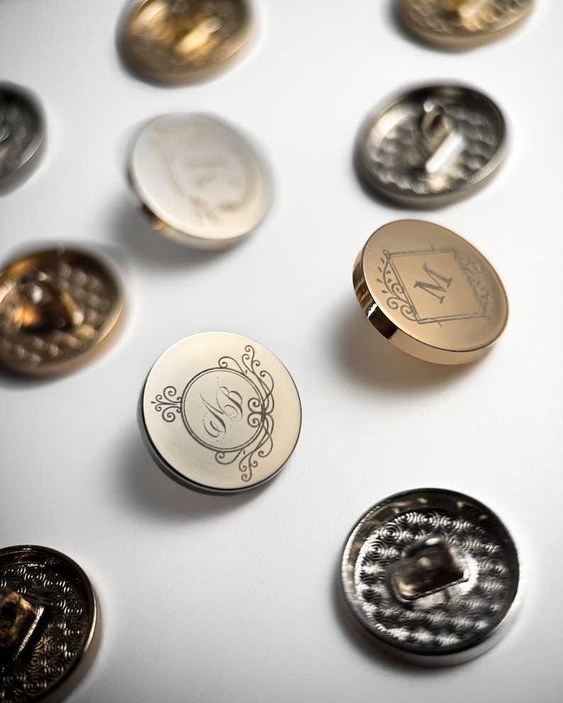 Personalized Sewing Buttons Round Shape 15mm, Custom Logo Engraved ...