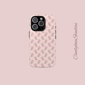 Coquette Pink Flower Tough iPhone Case Cover, Floral Protective Case, Cute Phone Accessories, Gift for Her, Stylish Tech Gadgets